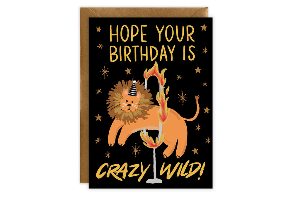 Crazy Wild (Lion) - Birthday Card – LoveLight Paper