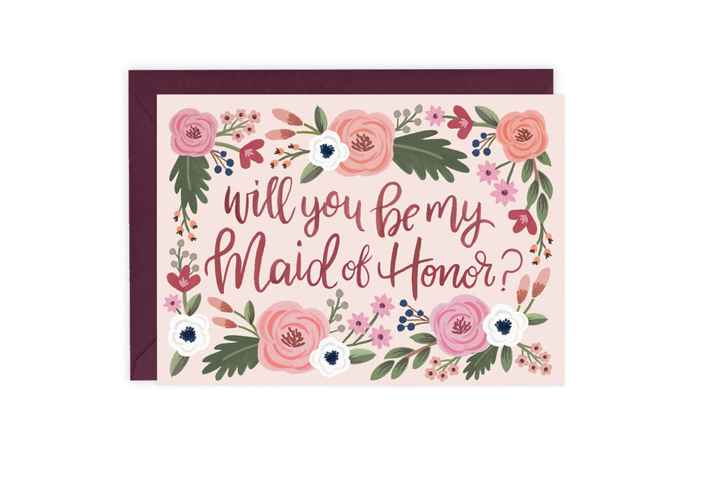 Maid Of Honor Greeting Card - Maid Of Honor Cartoon , Free Transparent