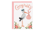 Stork Congrats - Card
