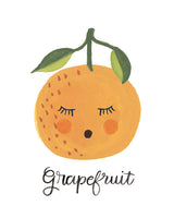 Grapefruit Face - Art Print (8x10)