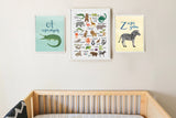 Animal Alphabet Chart - Art Print