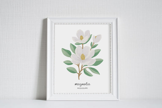 Mississippi Magnolia - State Flower Art Print