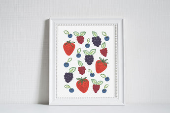 Berries - Modern Farm Garden Art Print