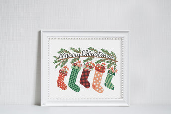 Bloom Stockings - Christmas Art Print