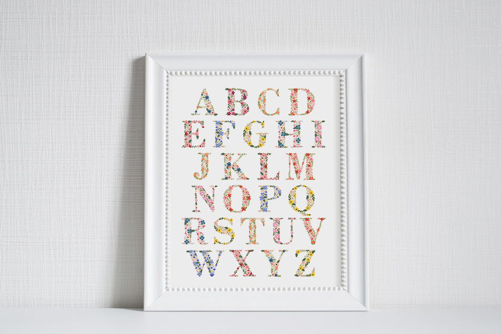 Bloom Alphabet Chart - Art Print – LoveLight Paper