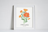 California Poppy - State Flower Art Print