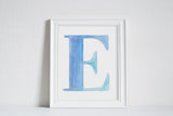 Watercolor Alphabet Letters - Art Print