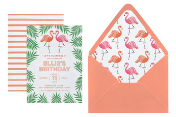Flamingo Invitation - Customize Your Text