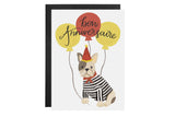 Frenchie Bon Anniversaire - Birthday Card
