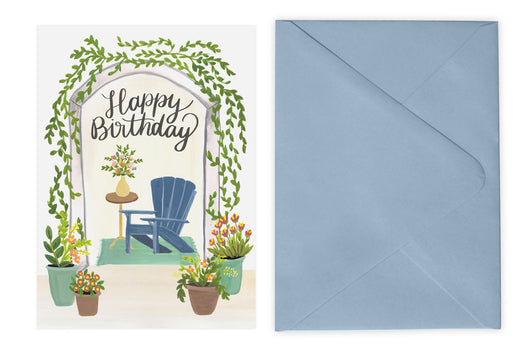 Gardening Happy Birthday Greeting Card, White Card Stock, 5 X 7 White  Envelope, Gift for Gardener, Flower Vegetable Garden, Garden Accessory -   Hong Kong