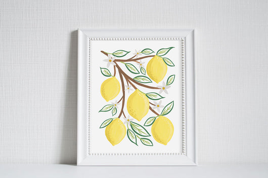 Lemons - Modern Farm Garden Art Print