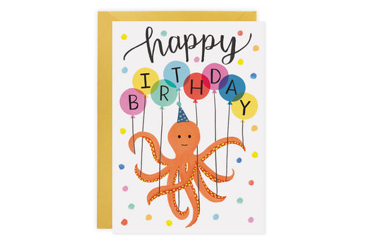 Octopus Balloons - Birthday Card