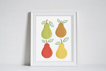 Pears - Modern Farm Garden Art Print