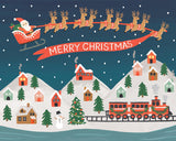 Santa's Village - Christmas Art Print