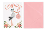 Stork Congrats - Card