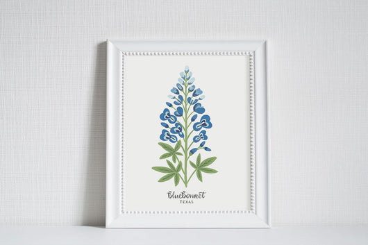 Texas Bluebonnet - State Flower Art Print