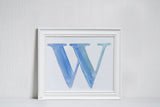 Watercolor Alphabet Letters - Art Print