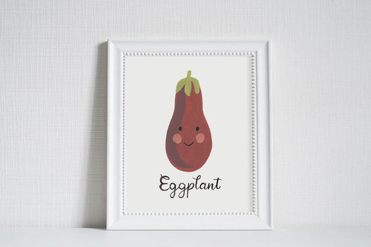 Eggplant Face - Art Print (8x10)