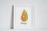 Papaya Face - Art Print (8x10)