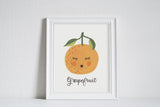 Grapefruit Face - Art Print (8x10)